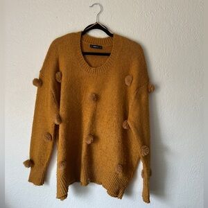 Zara Knit Pom Pom Sweater